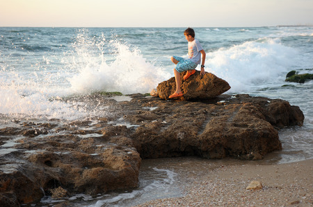 Mediterranean coast in southern Israel near the city of Ashkelonの写真素材