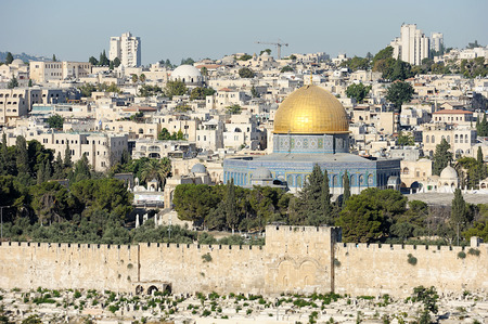 Jerusalem, view of the old city from the Mount of Olives