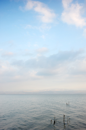 Sea of Galilee (Kinneret), the largest freshwater lake in Israelの写真素材