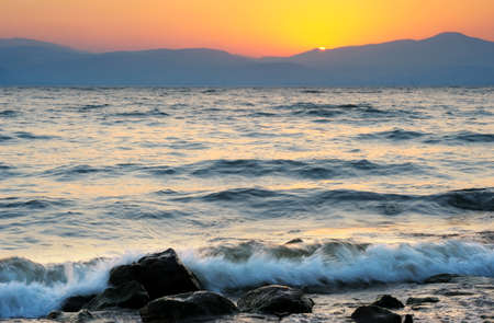 Sea of Galilee (Kinneret), the largest freshwater lake in Israelの写真素材