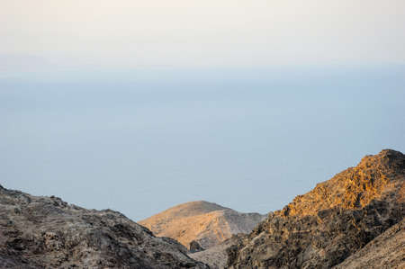 Walk through the mountains near the Gulf of Eilat Red Sea in Israel