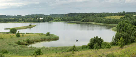 Serene landscape in the wild - the shores of Lake Otolovo in Belarus