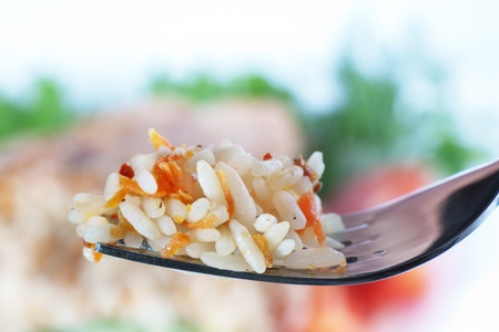 Rice with vegetableの写真素材