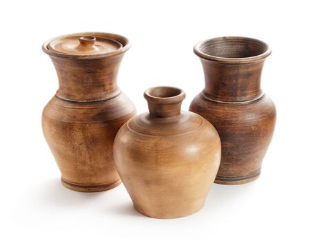 Ceramic products, handmade. Products made of clay, folk crafts.の写真素材