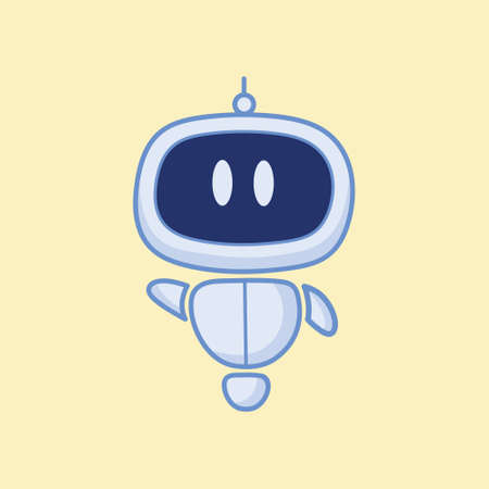 Happy robot character vector templateのイラスト素材