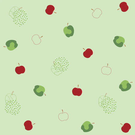 Fruit apple summer pattern vectorのイラスト素材