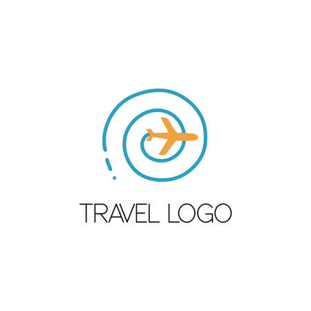 Travel plane logo template vectorのイラスト素材