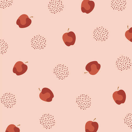 Red apple pattern. Apple textureのイラスト素材