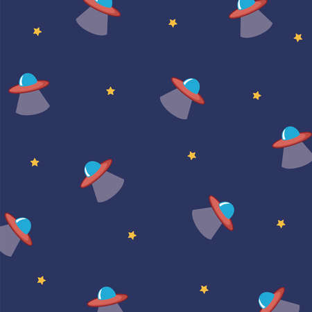UFO pattern. Unidentified flying object icon