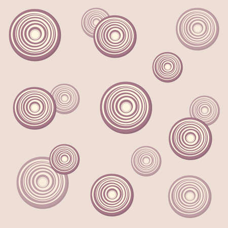 Onion rings pattern, onion vectorのイラスト素材