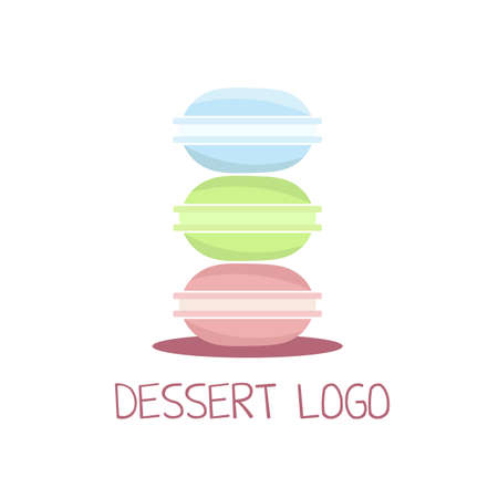 Macaron logo. Macaron color setのイラスト素材