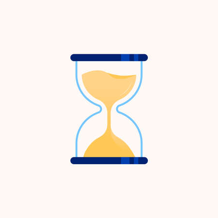 Sand clock icon. Sandglass flat vectorのイラスト素材