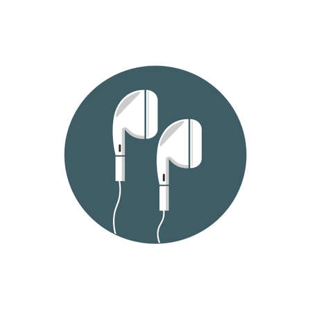headphone icon vector. wired headphonesのイラスト素材