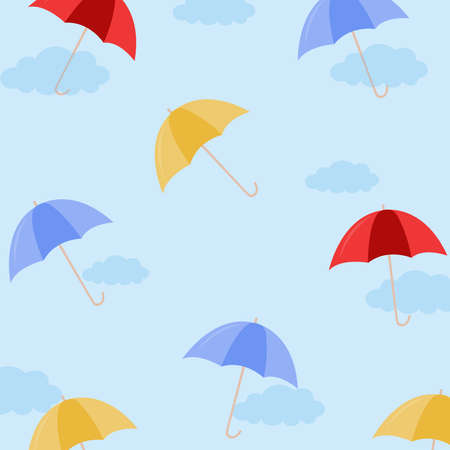 Umbrella color set. Umbrella pattern
