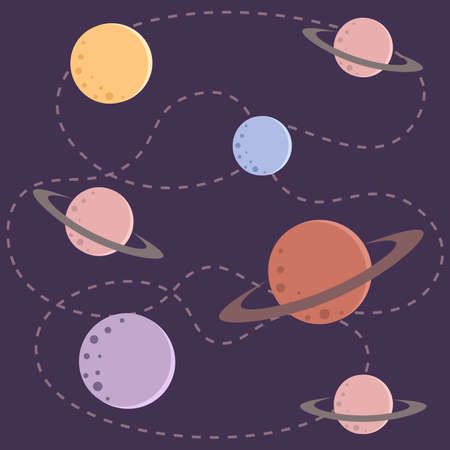 Planet color pattern vector. Cosmos wallpaper