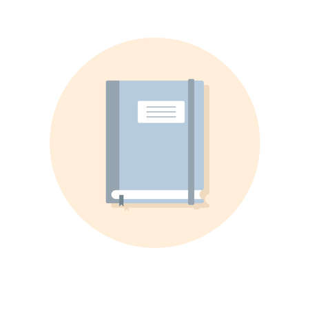 notebook flat icon. book vector