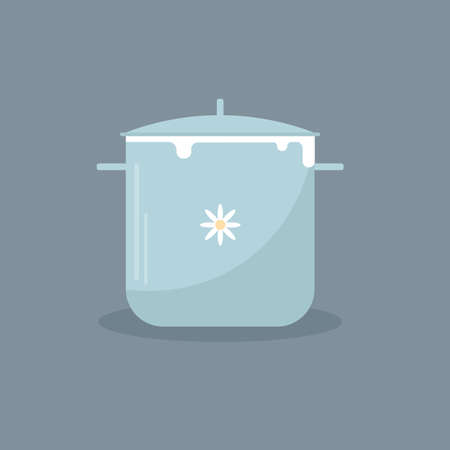 Pan icon vector. Blue panのイラスト素材