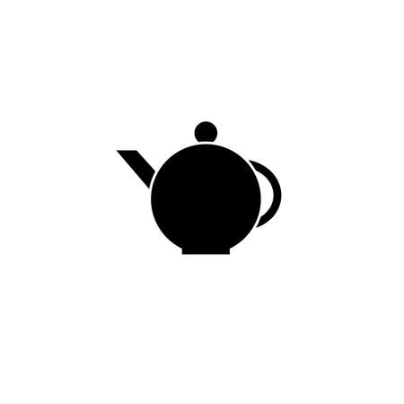 teapot black icon. tea pot vectorのイラスト素材