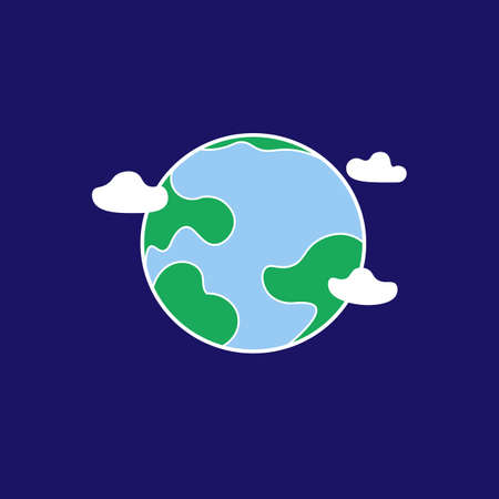 earth color icon. world sphere vectorのイラスト素材
