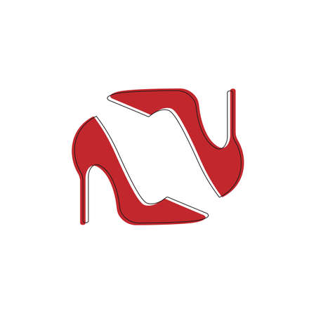 Women shoes silhouette icon vectorのイラスト素材