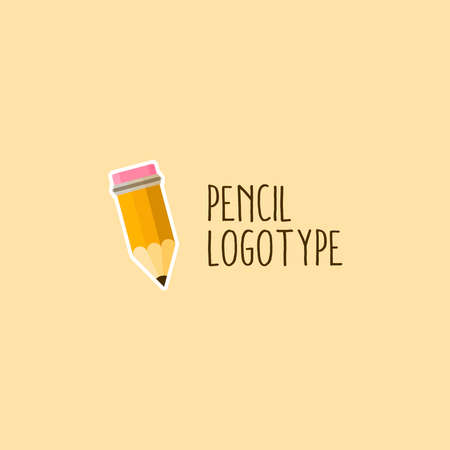 Pencil Logo Design. Pencil Logo Ideaのイラスト素材