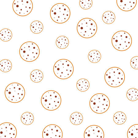 cookies Seamless pattern bakery product flat design