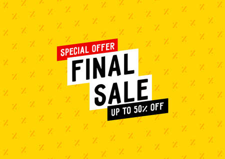Abstract final sale poster. Vector illustrationのイラスト素材