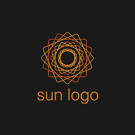 abstract sun flat  designのイラスト素材
