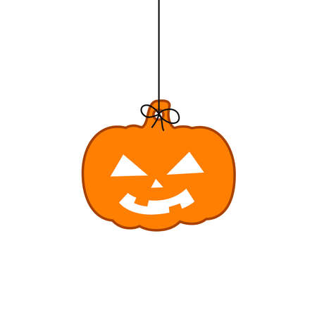 pumpkin label icon. halloween stickerのイラスト素材