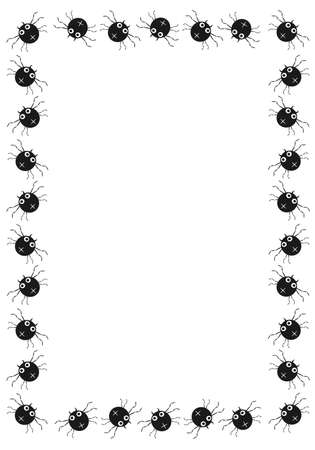 Spider frame. Halloween template vectorのイラスト素材