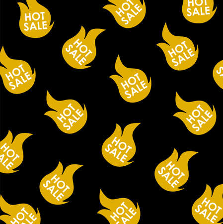 Hot Sale with fireball patternのイラスト素材
