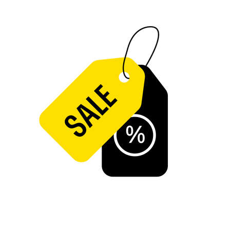 double sale label icon vectorのイラスト素材