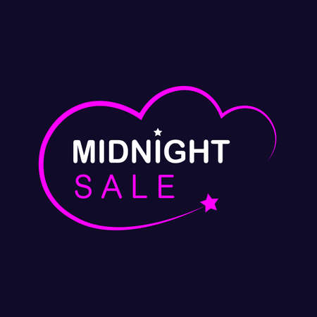 Midnight Sale banner template vectorのイラスト素材