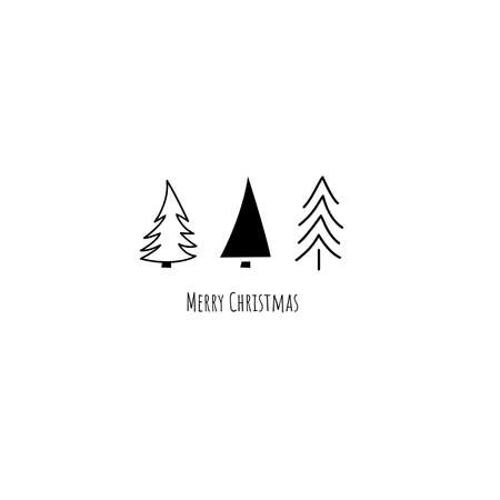 Merry Christmas vector text Calligraphic Lettering design card template.のイラスト素材
