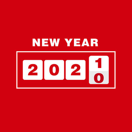 2021 on cubes New Year Backgroundのイラスト素材