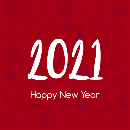 2021 happy new year templateのイラスト素材