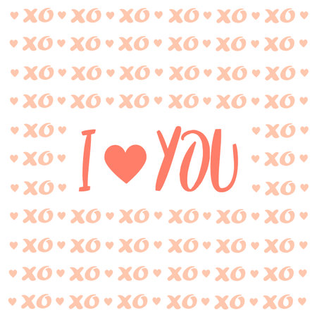 I love you banner templateのイラスト素材
