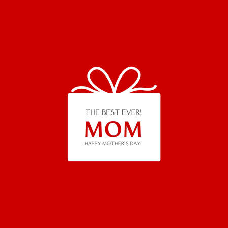 The best ever Mom with gift boxのイラスト素材