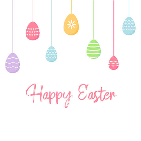 Bright Easter card. Happy easterのイラスト素材