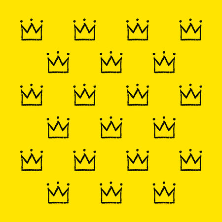 Brush crown pattern. King backgroundのイラスト素材