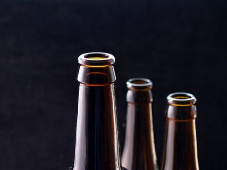 glass bottle topsの写真素材