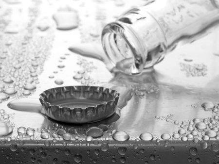 Empty bottle with topの写真素材