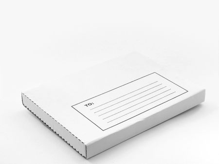 Cardboard package for the mailの写真素材