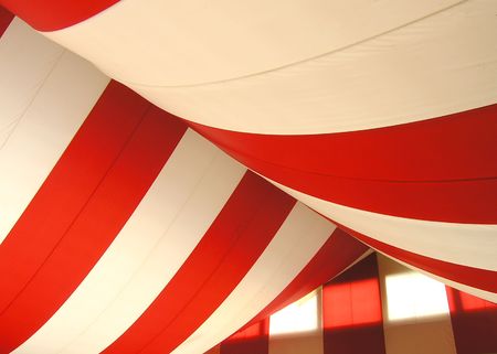 Marquee roof of draped canvasの写真素材