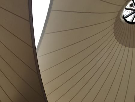 Marquee roof of draped canvasの写真素材