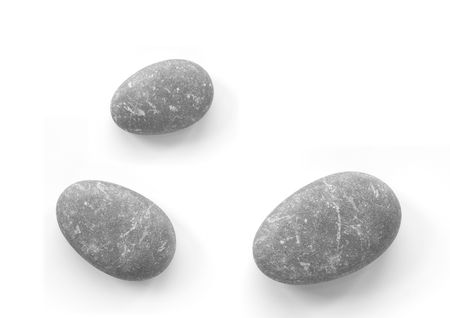 Pile of pebbles isolated on a white background