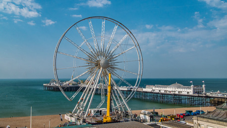 The iconic Brighton wheel being dismantledのeditorial素材