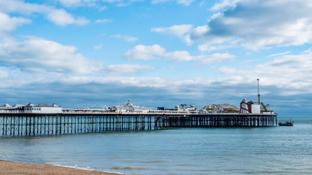 View of the victorian Brighton pier on a beautiful evening in springのeditorial素材
