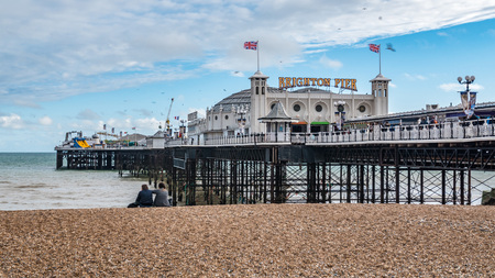 View of the Victorian Brighton Pier, also known as the Palace Pierのeditorial素材