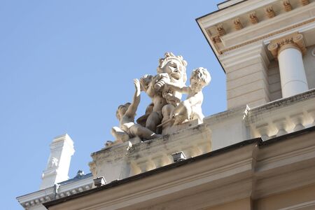 Architecture beautiful stucco molding of the Odessa Opera Houseの写真素材